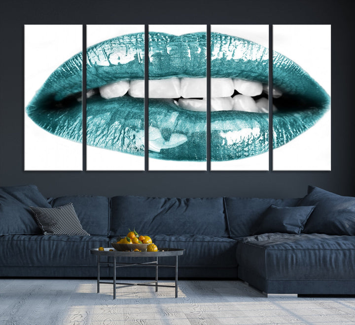 Glossy Lips Makeup Trendy Canvas Wall Art Print Fashion Beauty Large Wall Decor