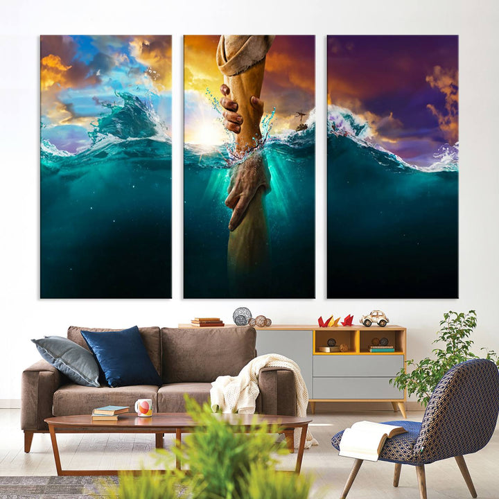 God Hand Wall Art Canvas Print