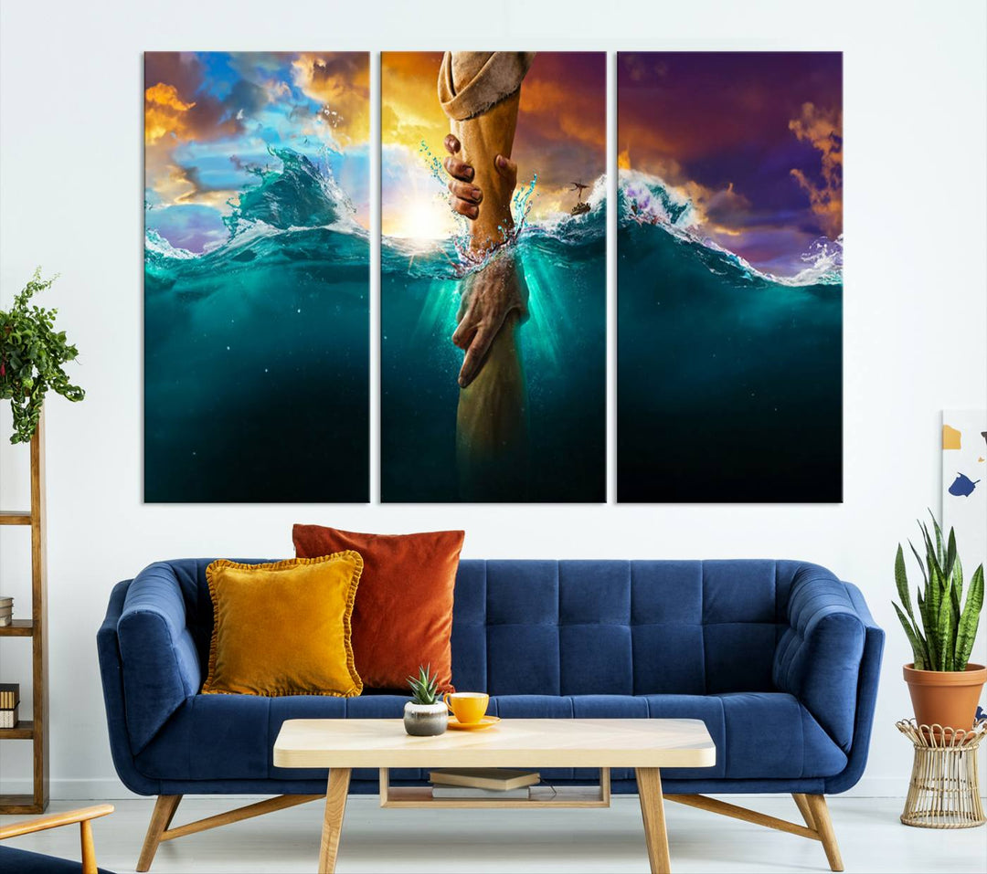 God Hand Wall Art Canvas Print