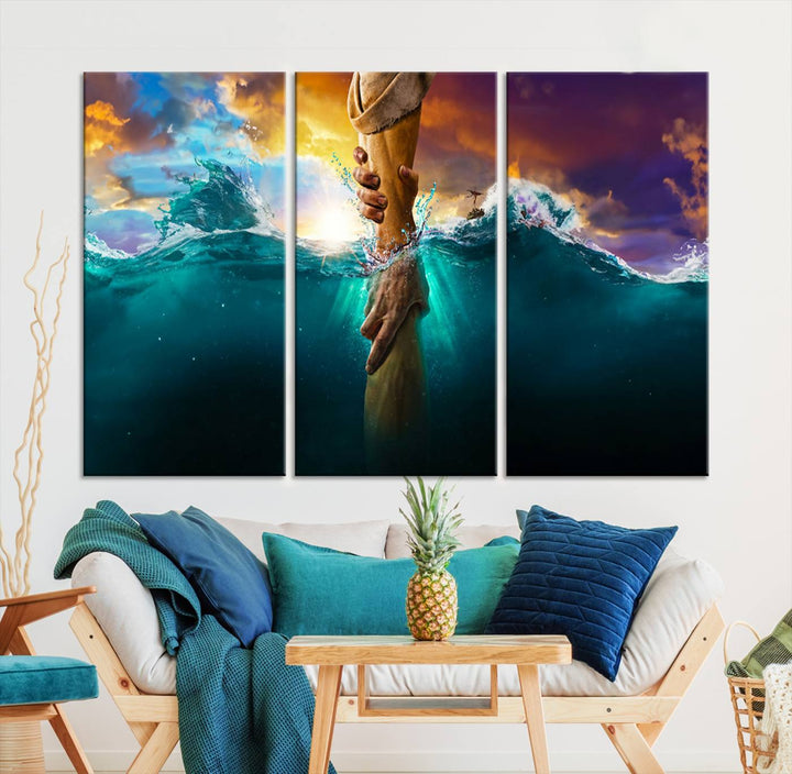 God Hand Wall Art Canvas Print