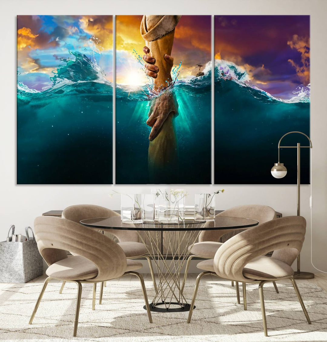 God Hand Wall Art Canvas Print