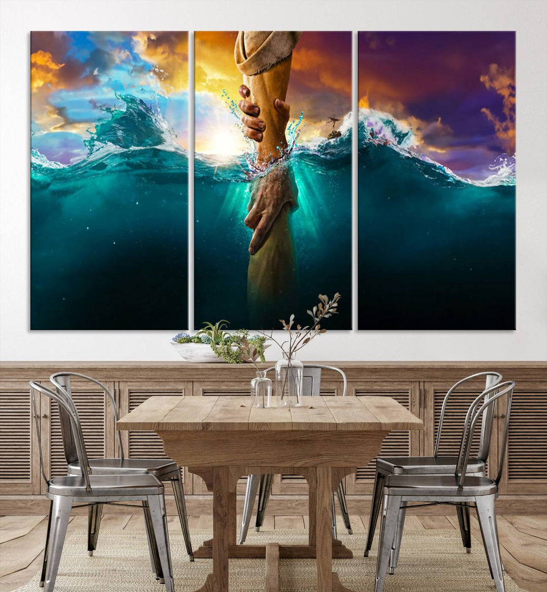 God Hand Wall Art Canvas Print