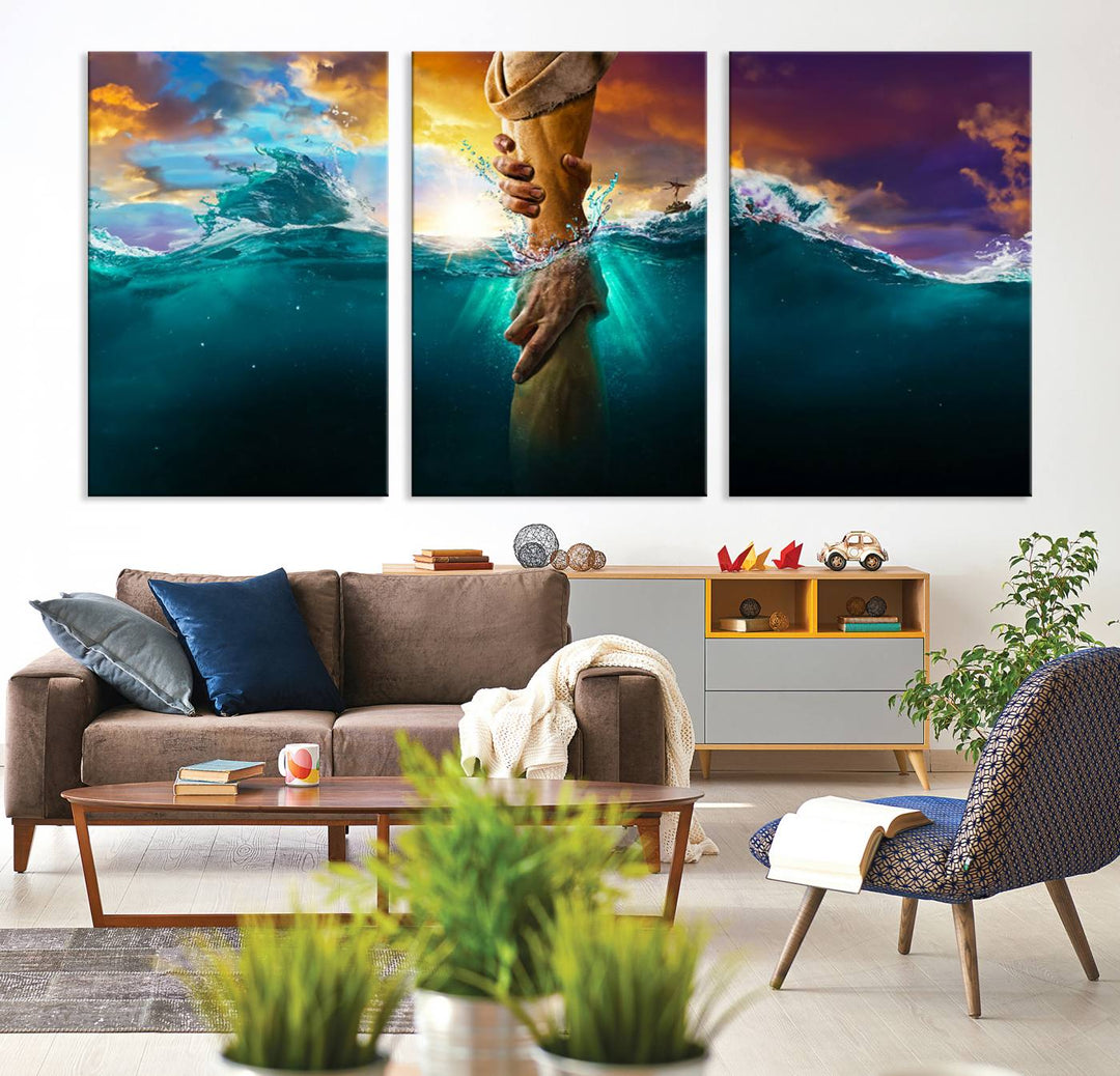 God Hand Wall Art Canvas Print