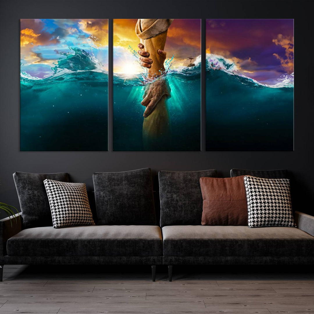 God Hand Wall Art Canvas Print