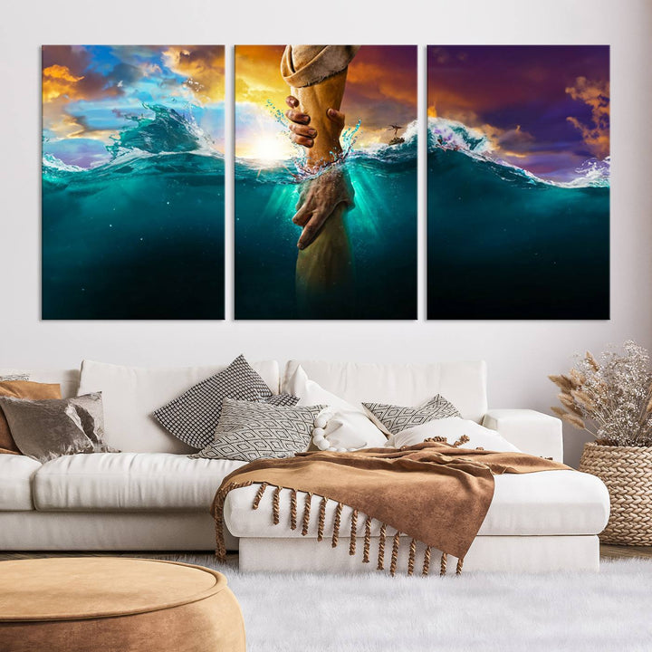 God Hand Wall Art Canvas Print