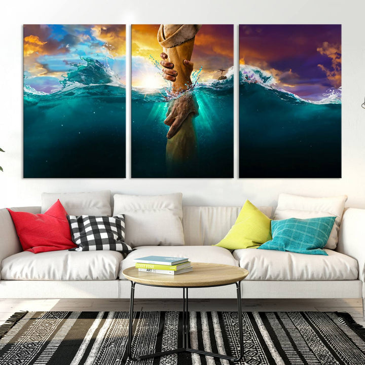 God Hand Wall Art Canvas Print