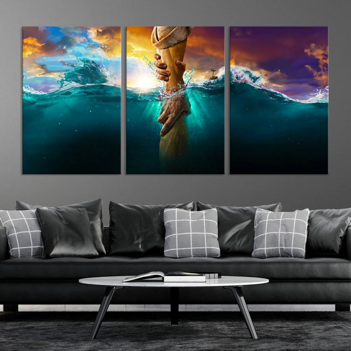 God Hand Wall Art Canvas Print