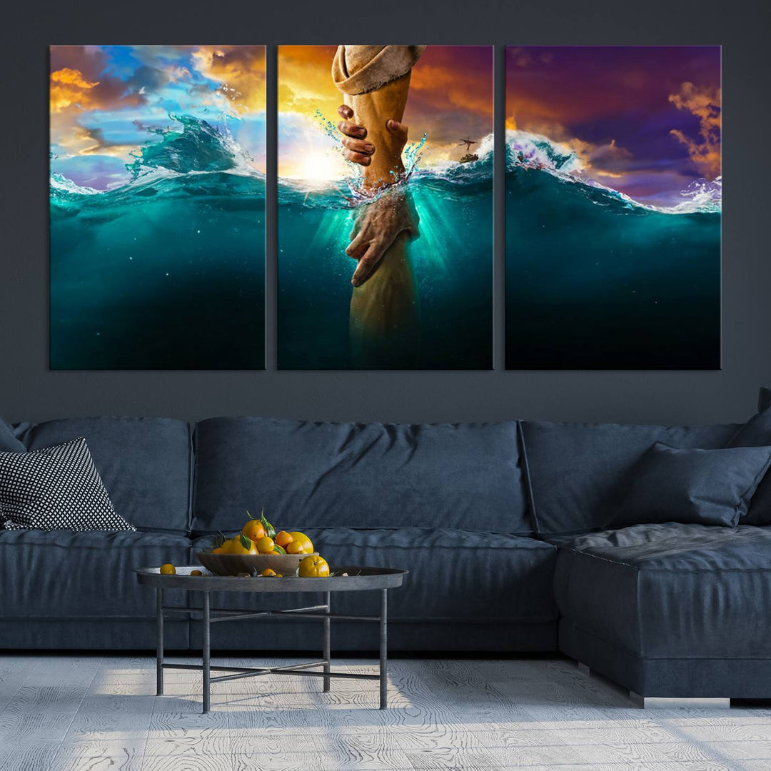 God Hand Wall Art Canvas Print