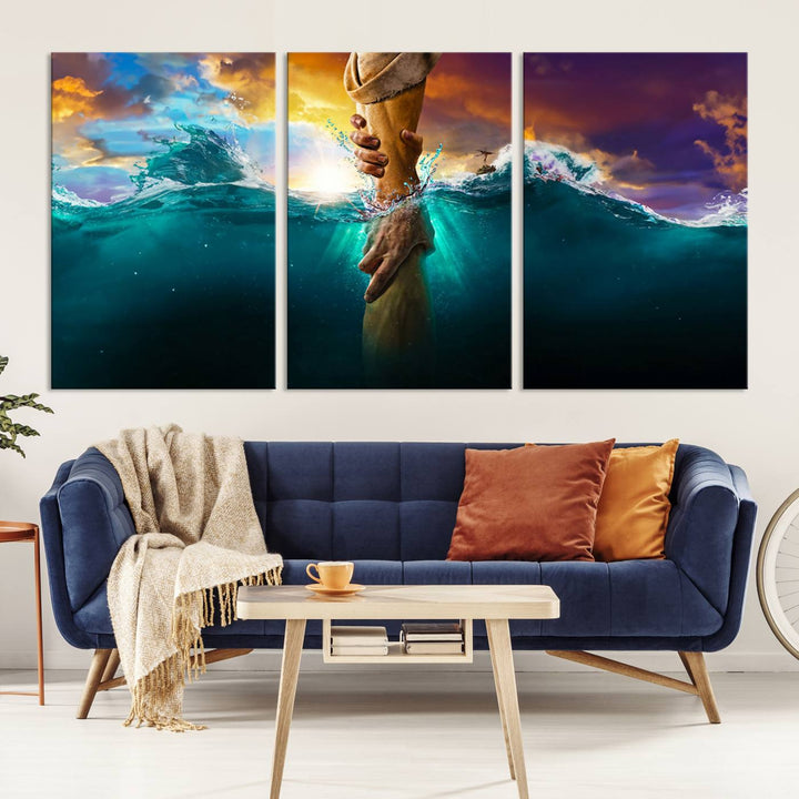 God Hand Wall Art Canvas Print