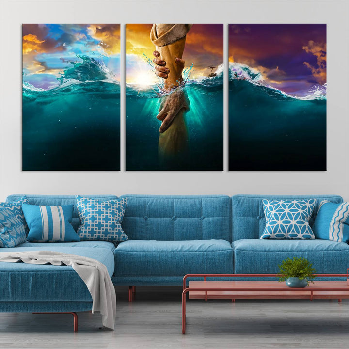 God Hand Wall Art Canvas Print