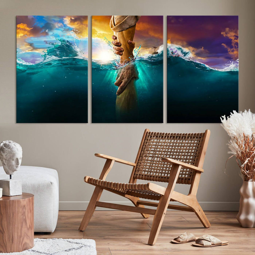 God Hand Wall Art Canvas Print