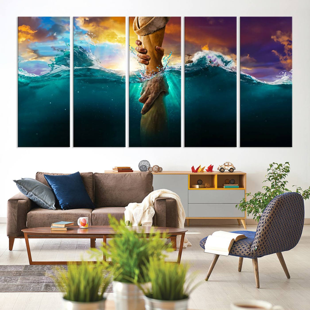 God Hand Wall Art Canvas Print