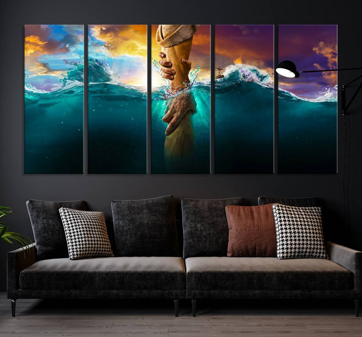 God Hand Wall Art Canvas Print