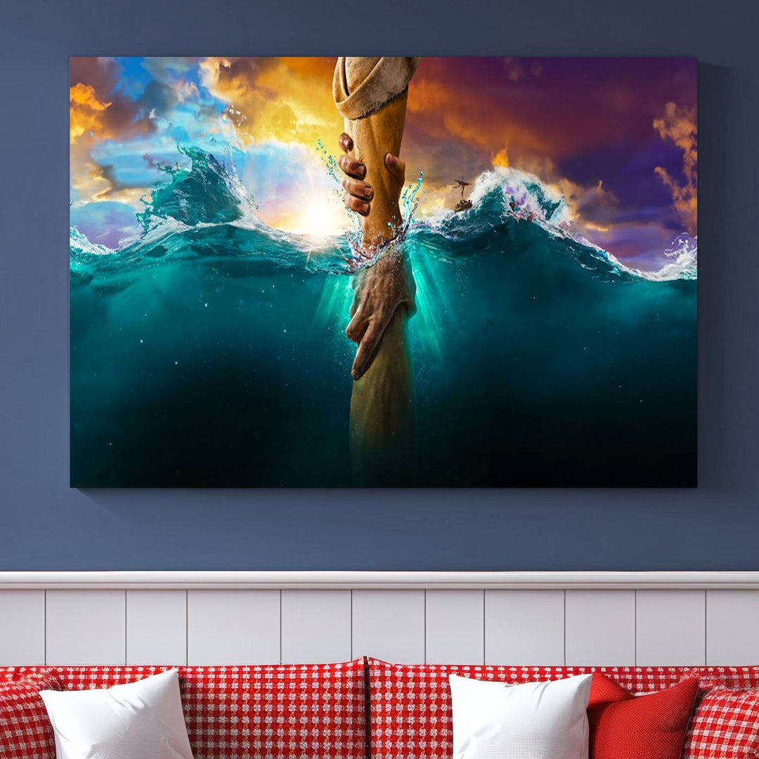 God Hand Wall Art Canvas Print