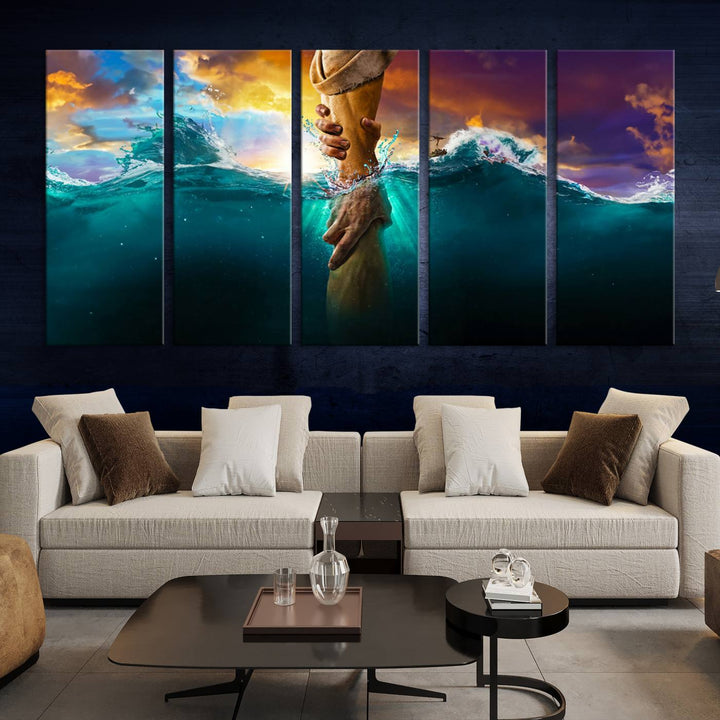 God Hand Wall Art Canvas Print