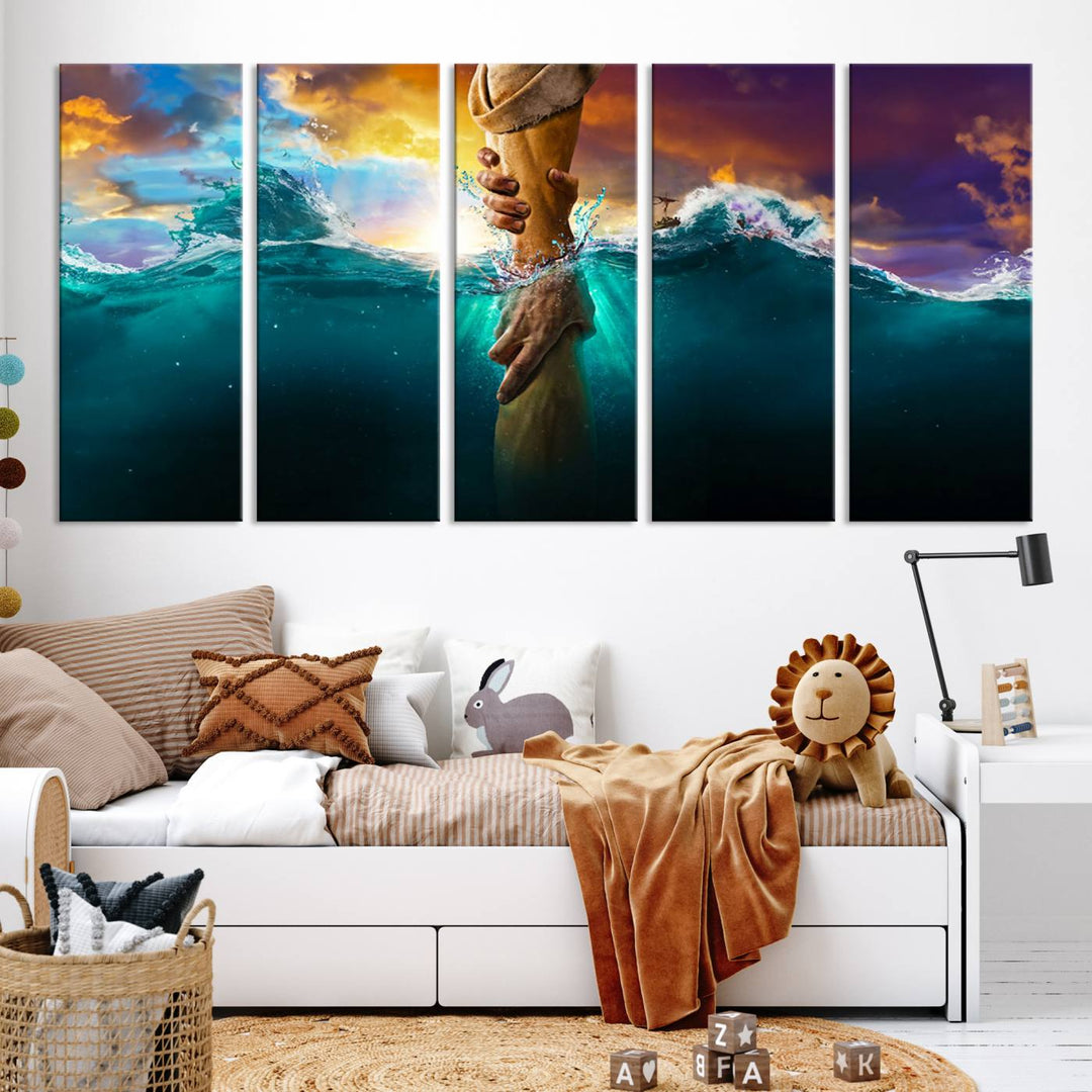 God Hand Wall Art Canvas Print