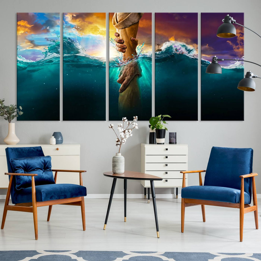 God Hand Wall Art Canvas Print