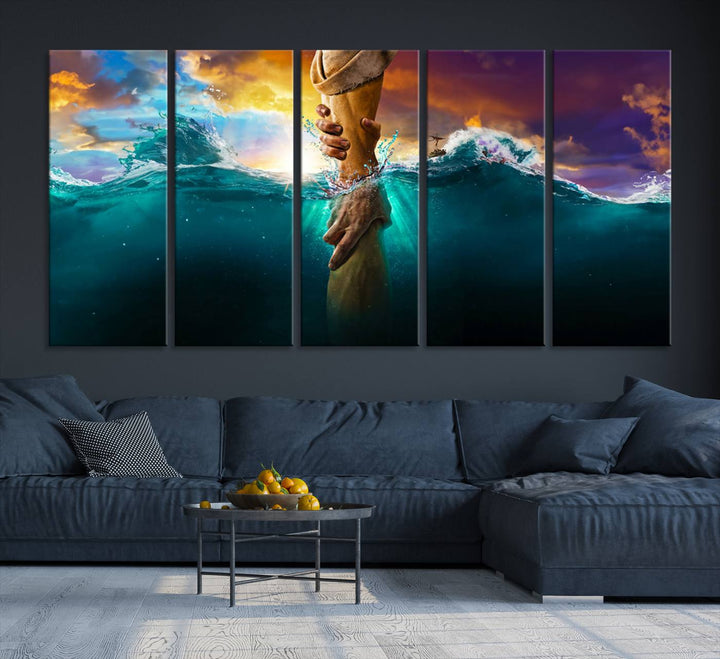 God Hand Wall Art Canvas Print