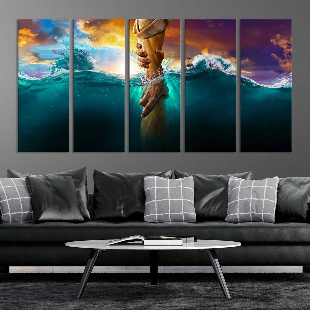 God Hand Wall Art Canvas Print