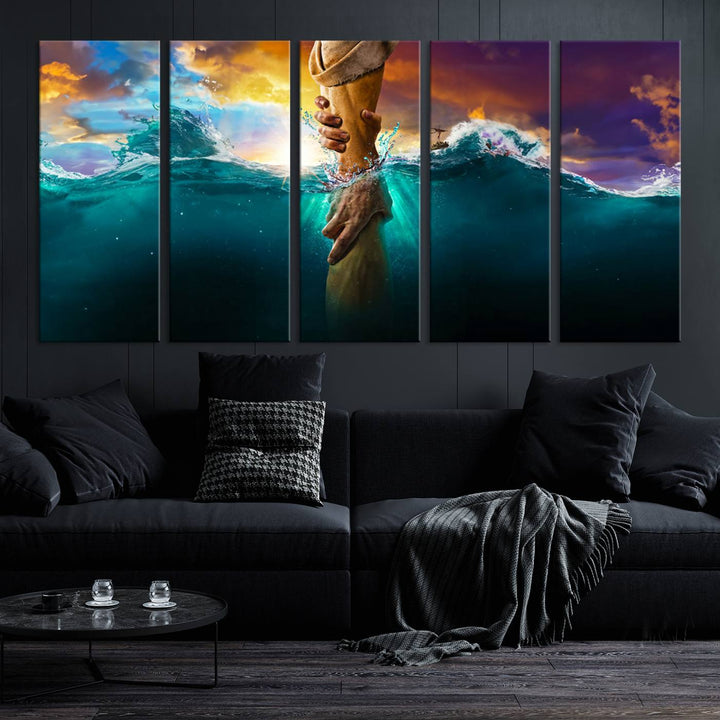 God Hand Wall Art Canvas Print