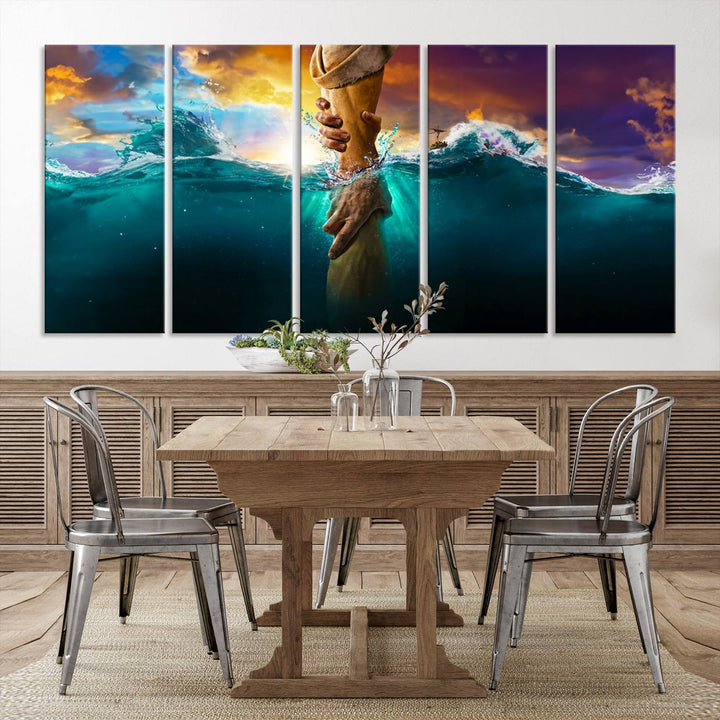 God Hand Wall Art Canvas Print