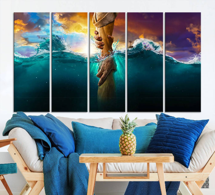 God Hand Wall Art Canvas Print