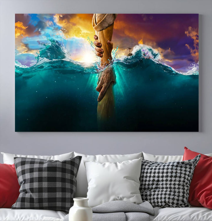 God Hand Wall Art Canvas Print