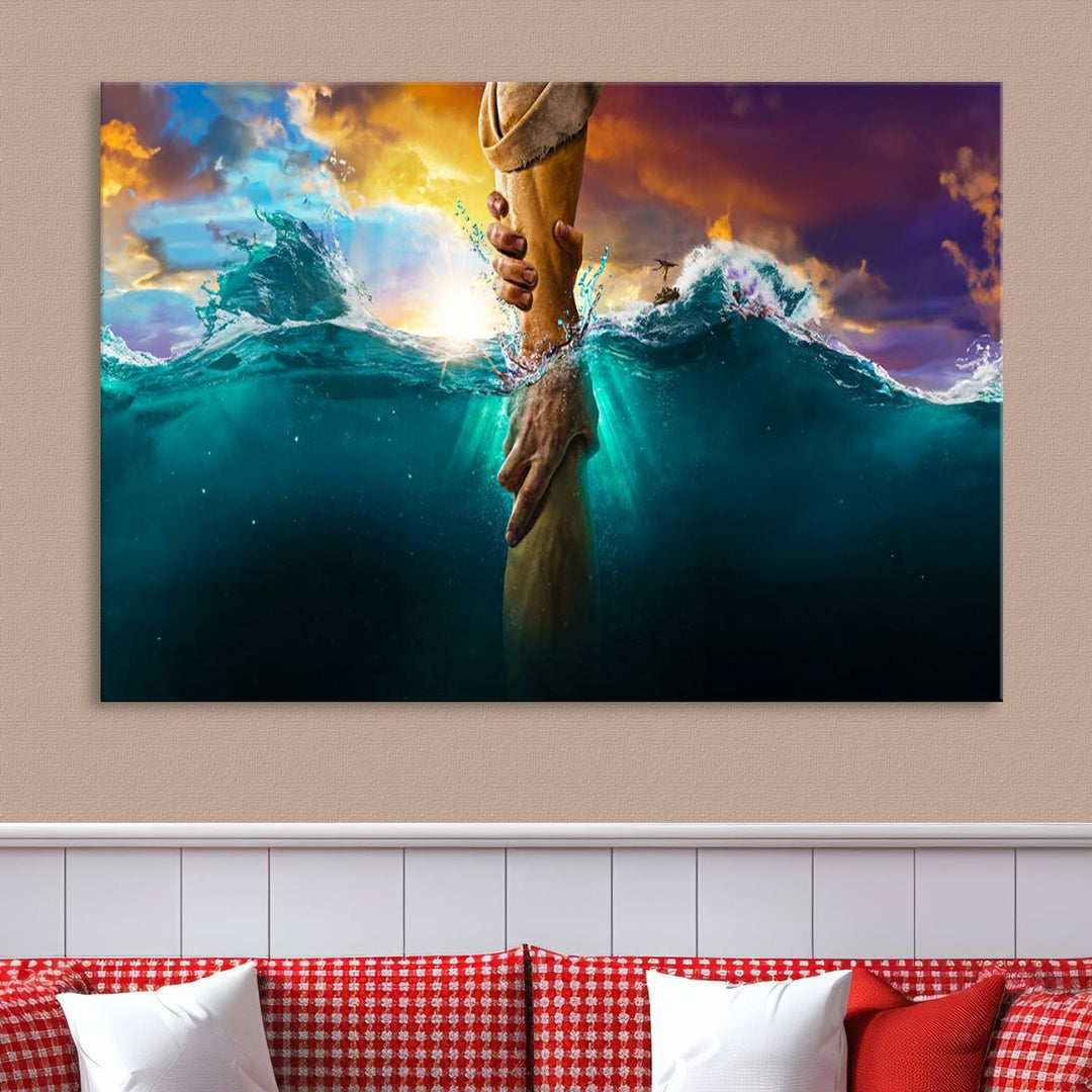 God Hand Wall Art Canvas Print