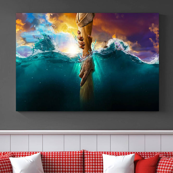 God Hand Wall Art Canvas Print