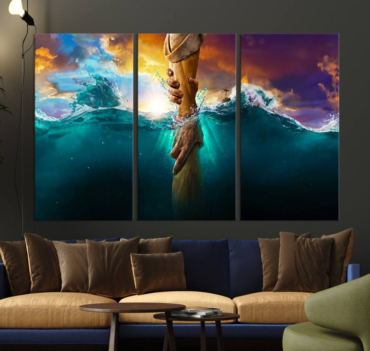 God Hand Wall Art Canvas Print