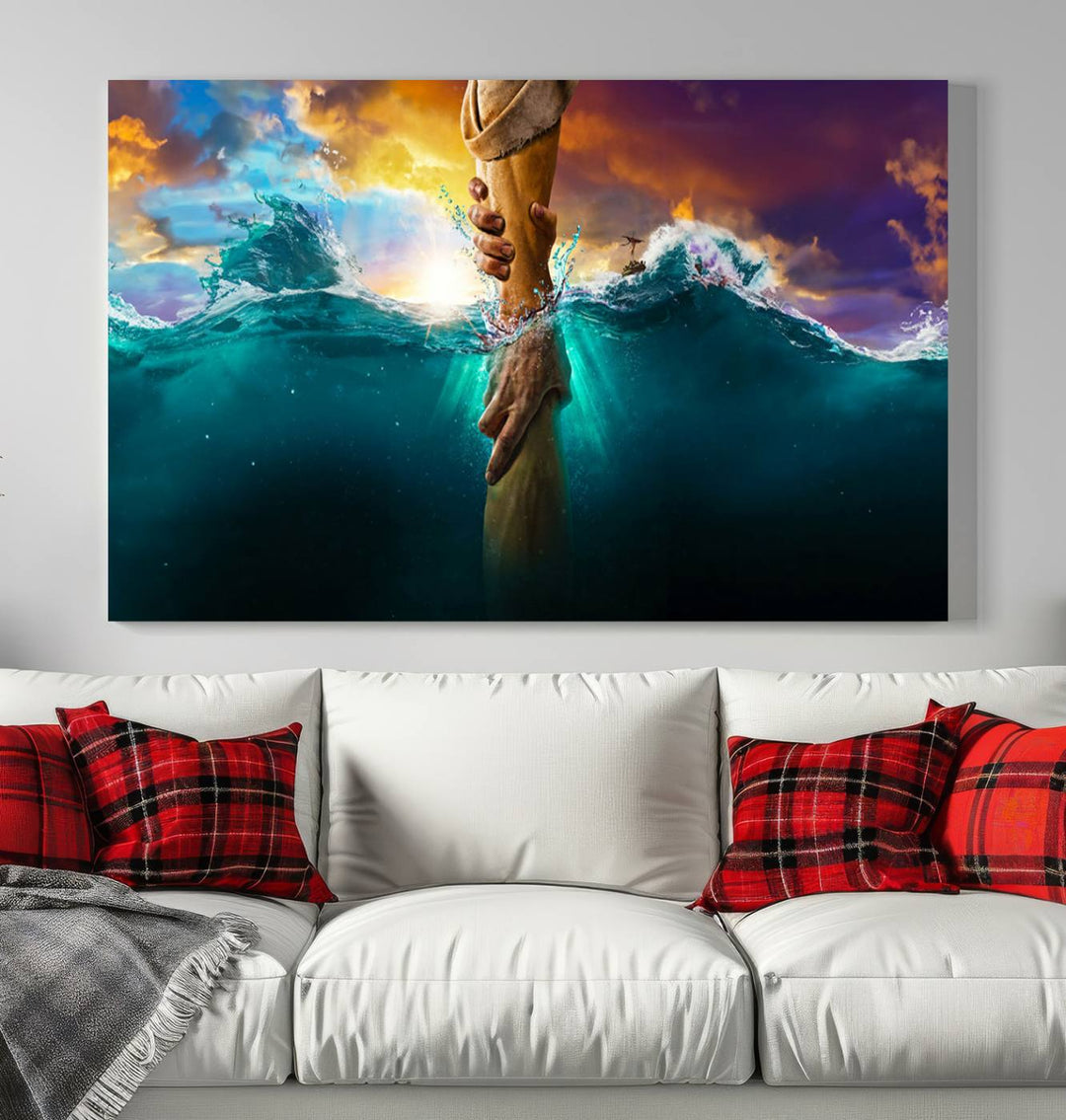 God Hand Wall Art Canvas Print