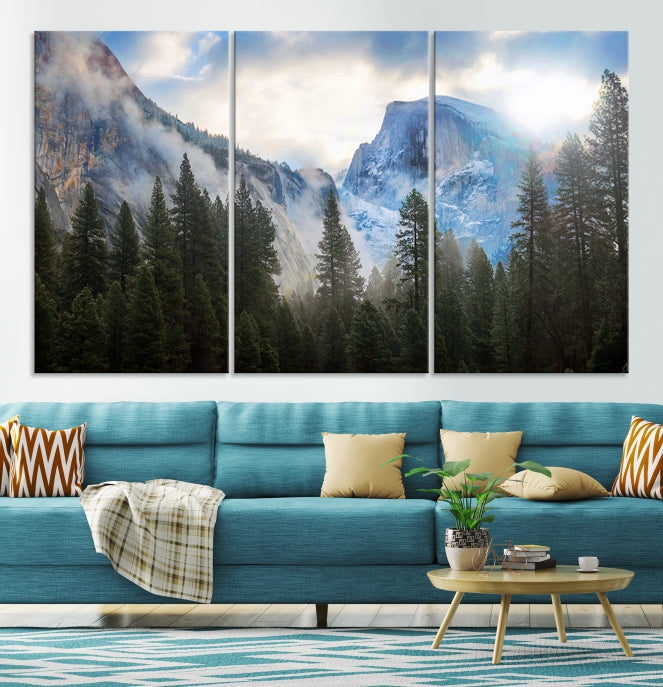 Half Dome Yosemite California Premium Giclee Canvas Wall Art Print