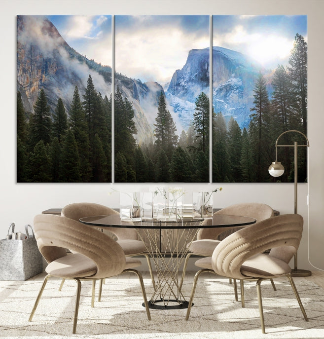 Half Dome Yosemite California Premium Giclee Canvas Wall Art Print