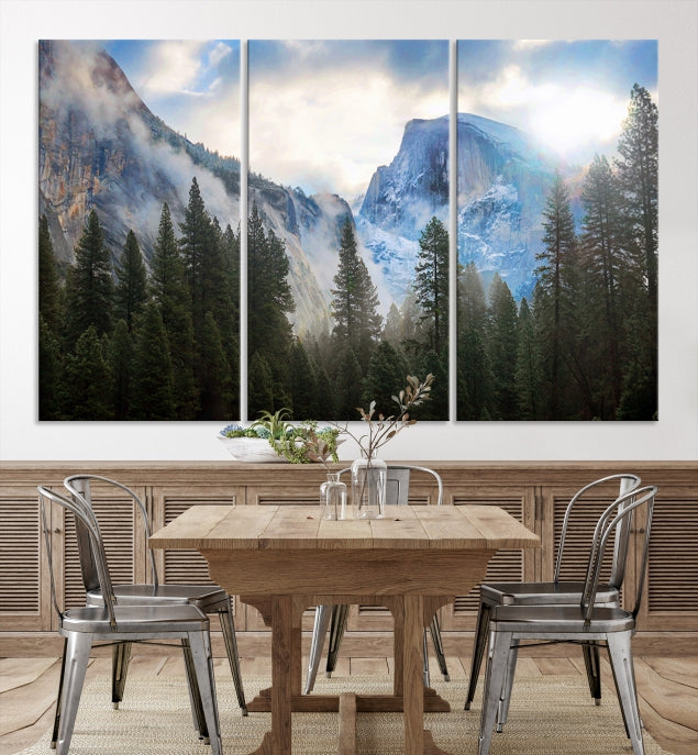 Half Dome Yosemite California Premium Giclee Canvas Wall Art Print