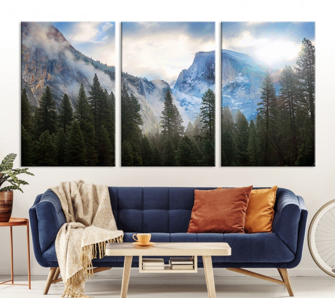 Half Dome Yosemite California Premium Giclee Canvas Wall Art Print