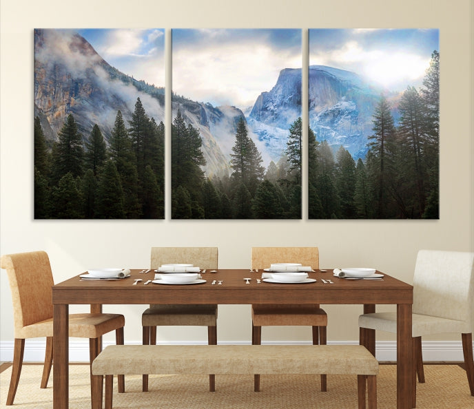 Half Dome Yosemite California Premium Giclee Canvas Wall Art Print