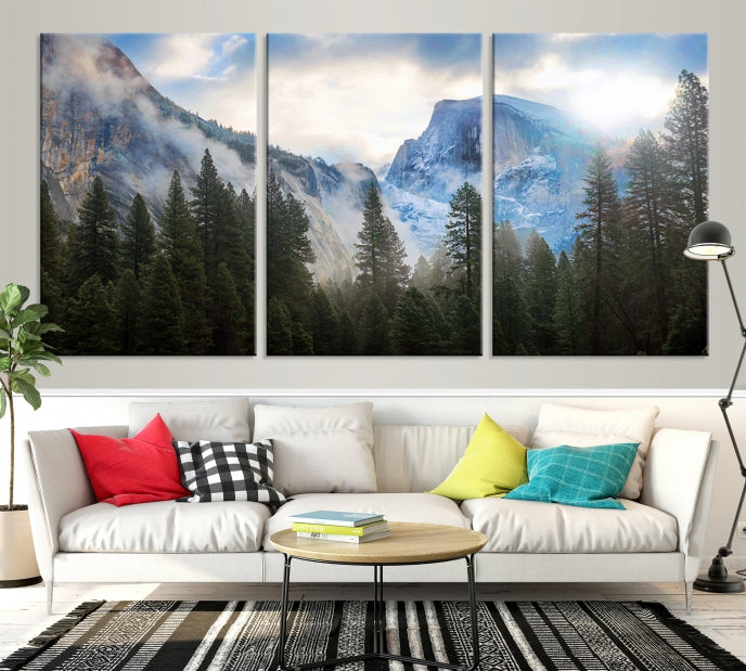 Half Dome Yosemite California Premium Giclee Canvas Wall Art Print