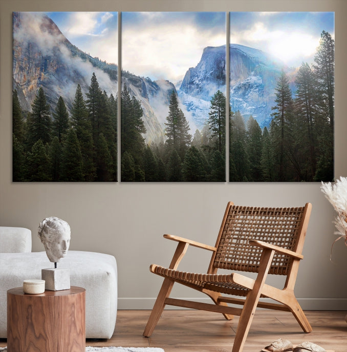 Half Dome Yosemite California Premium Giclee Canvas Wall Art Print