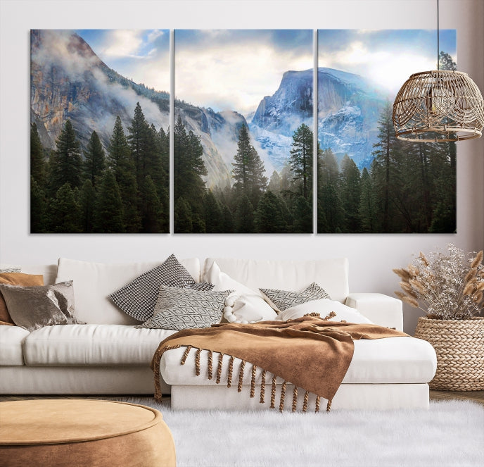 Half Dome Yosemite California Premium Giclee Canvas Wall Art Print