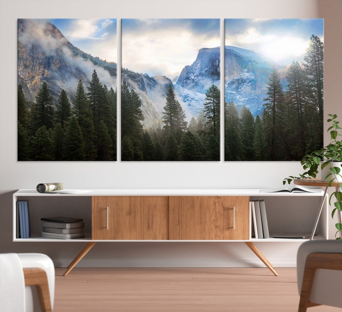 Half Dome Yosemite California Premium Giclee Canvas Wall Art Print