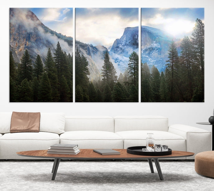 Half Dome Yosemite California Premium Giclee Canvas Wall Art Print