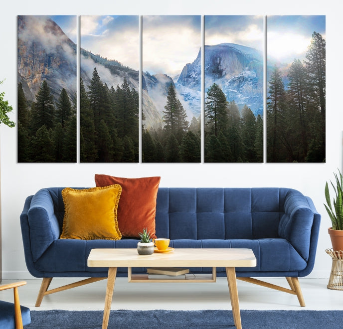 Half Dome Yosemite California Premium Giclee Canvas Wall Art Print