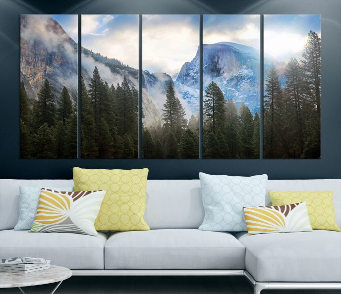 Half Dome Yosemite California Premium Giclee Canvas Wall Art Print