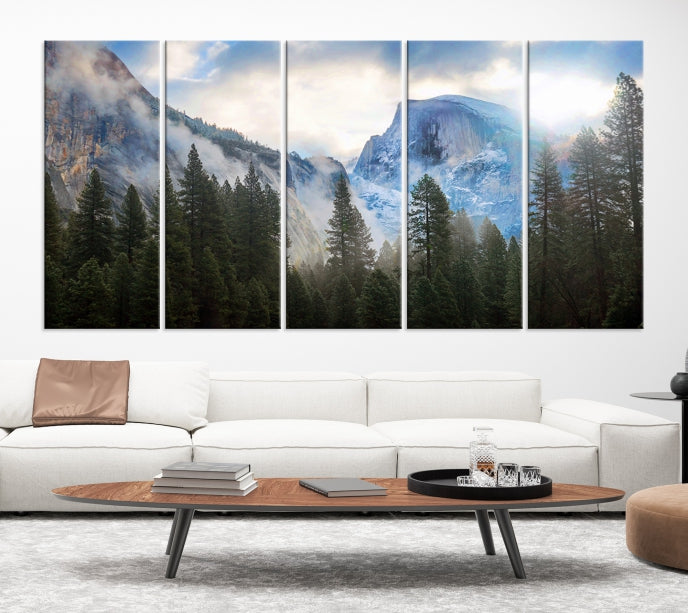 Half Dome Yosemite California Premium Giclee Canvas Wall Art Print