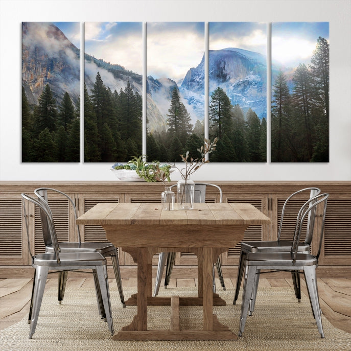 Half Dome Yosemite California Premium Giclee Canvas Wall Art Print