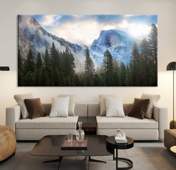 Half Dome Yosemite California Premium Giclee Canvas Wall Art Print