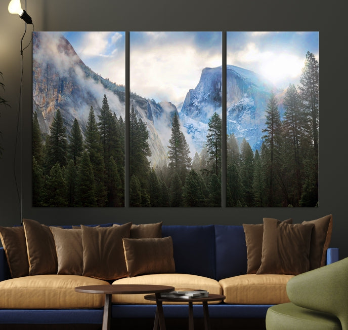 Half Dome Yosemite California Premium Giclee Canvas Wall Art Print