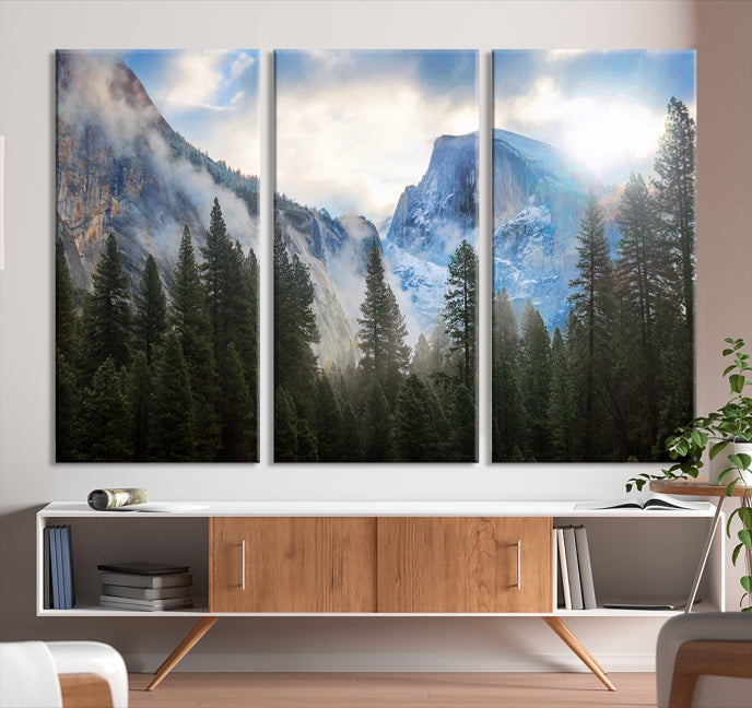 Half Dome Yosemite California Premium Giclee Canvas Wall Art Print