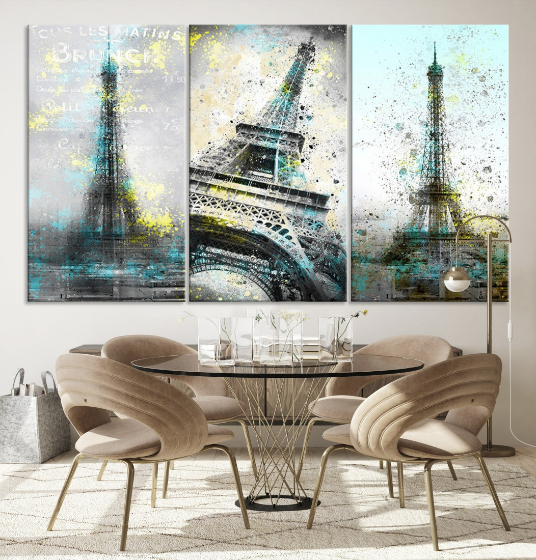 High Quality Antiqued Eiffel Tower Premium Giclee Canvas Wall Art Print