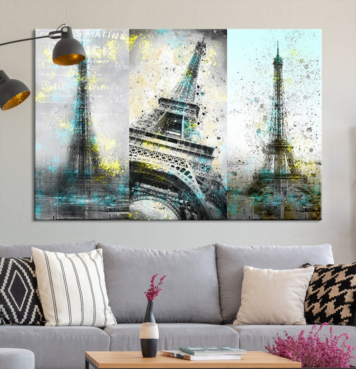 High Quality Antiqued Eiffel Tower Premium Giclee Canvas Wall Art Print